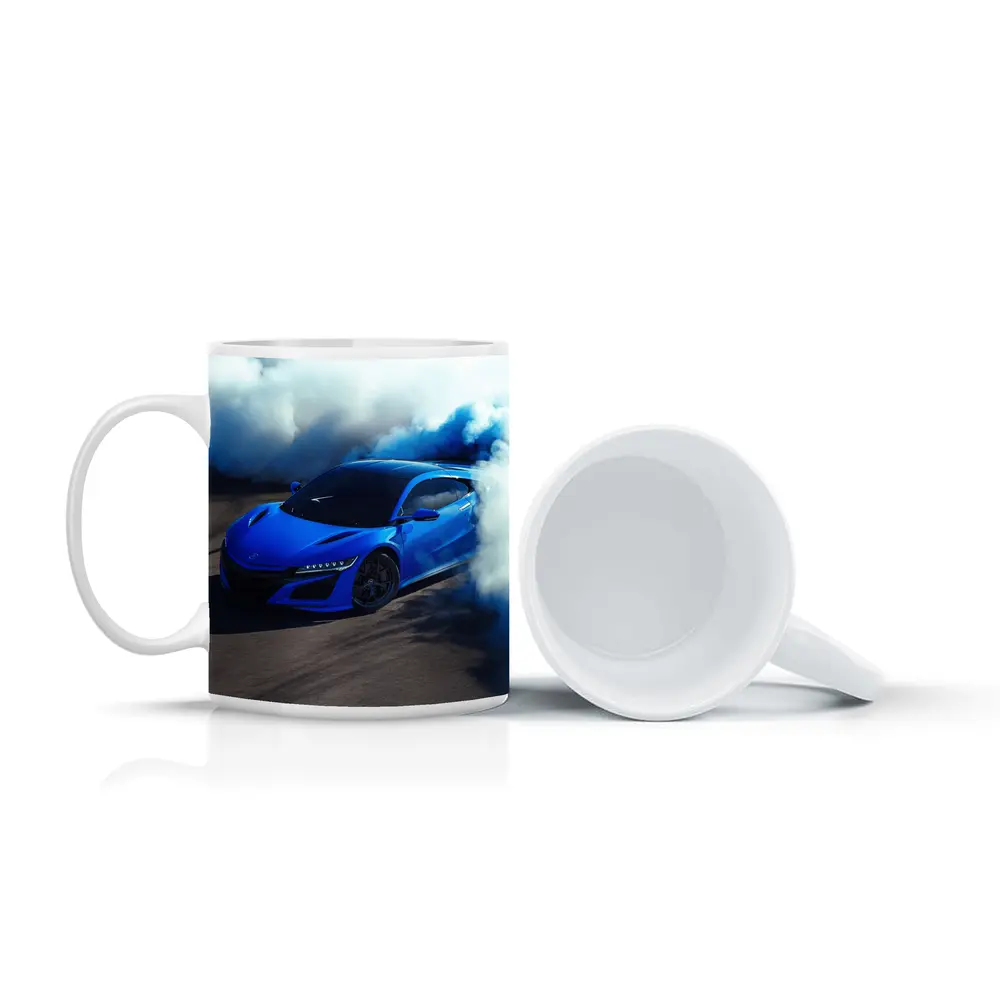Acura NSX Blue Supercar Smoke Burnout – Mugs