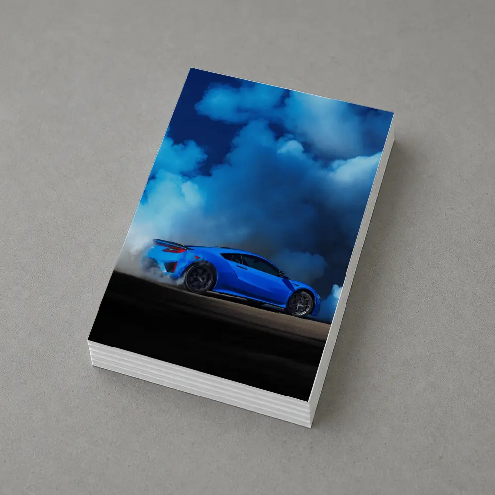 Acura NSX Blue Smoke Track Burnout – Postcards