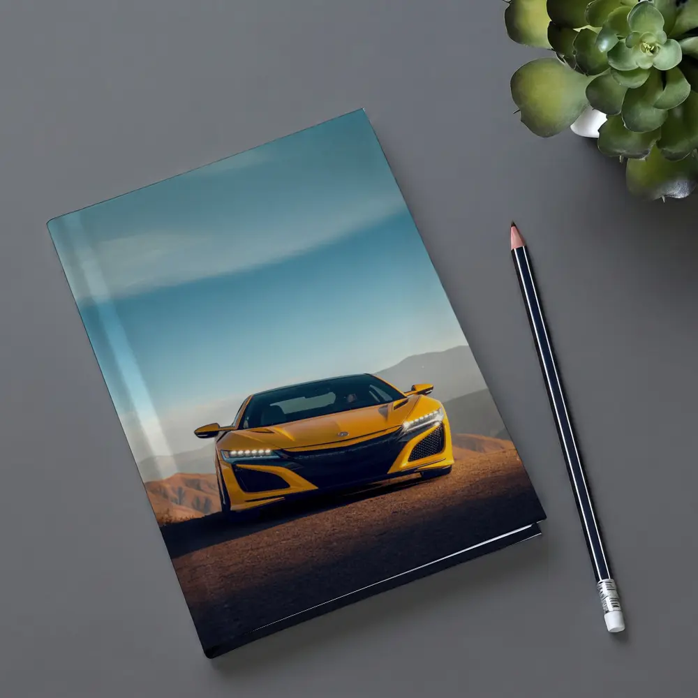 Acura NSX Yellow Sports Car Mountain Road – Notebooks