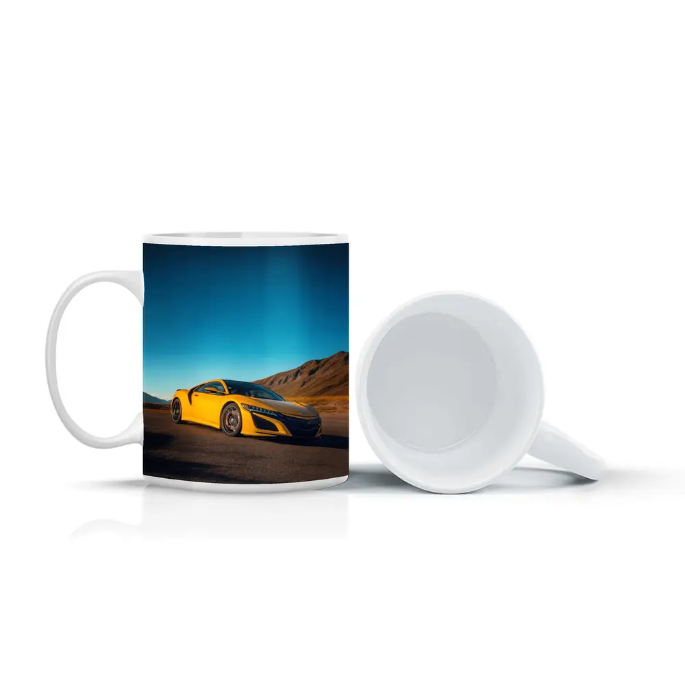 Yellow Acura NSX Mountain Desert Road – Mugs