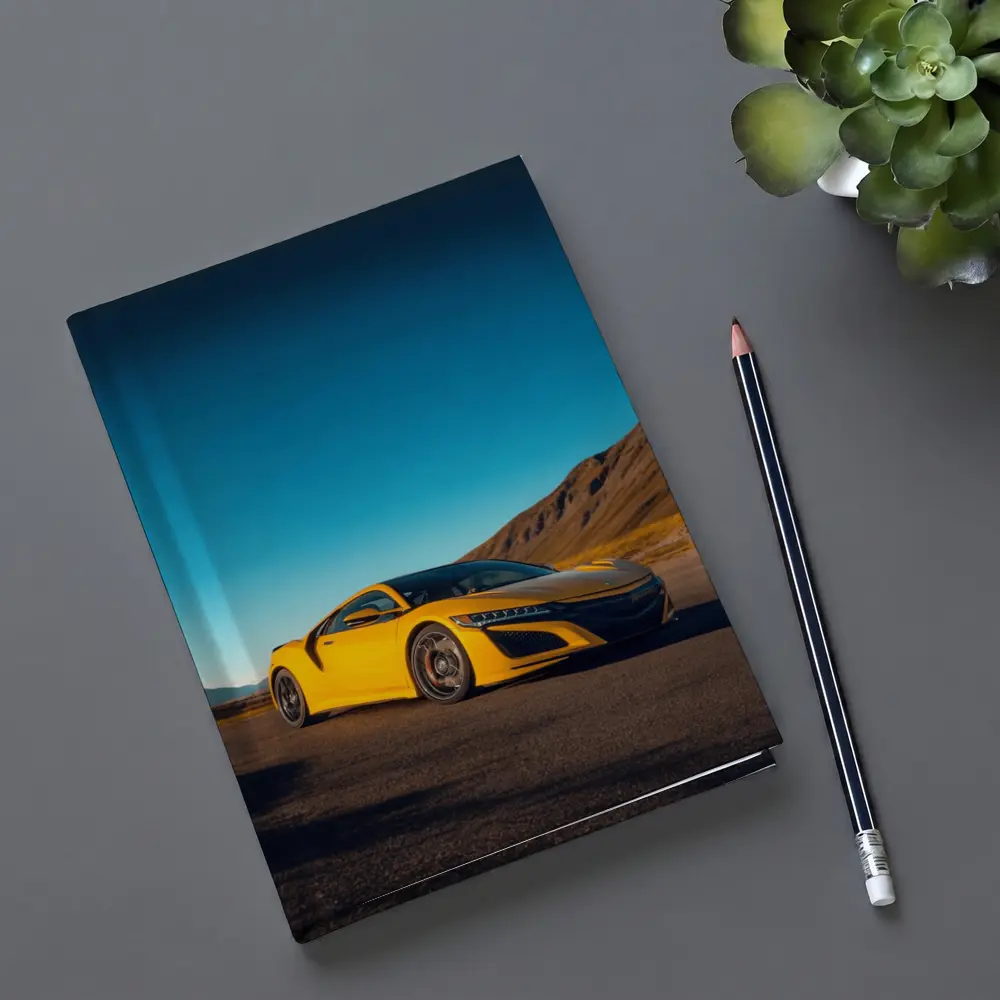 Yellow Acura NSX Mountain Desert Road – Notebooks