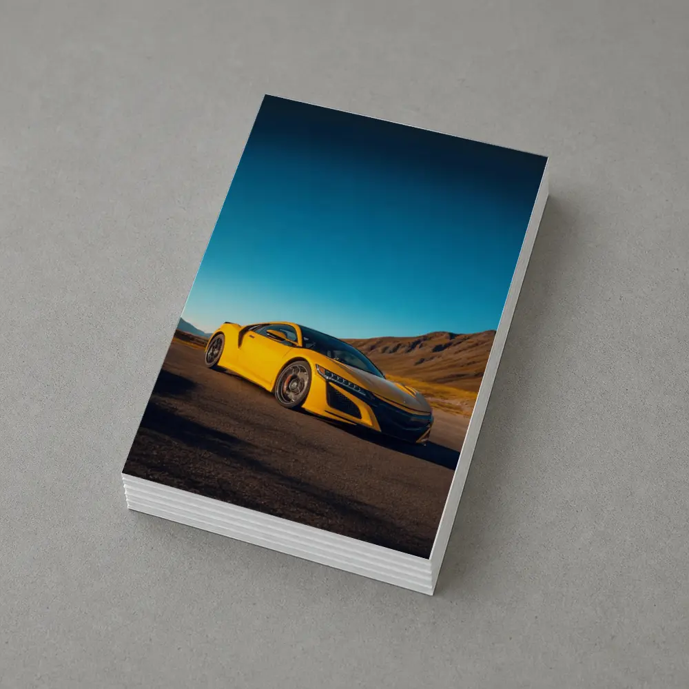 Yellow Acura NSX Mountain Desert Road – Postcards