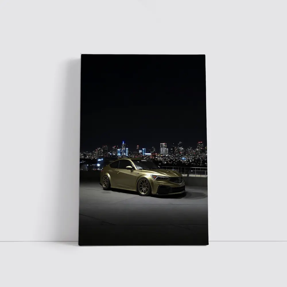 Acura RDX Night City Skyline Gold – Wall Art