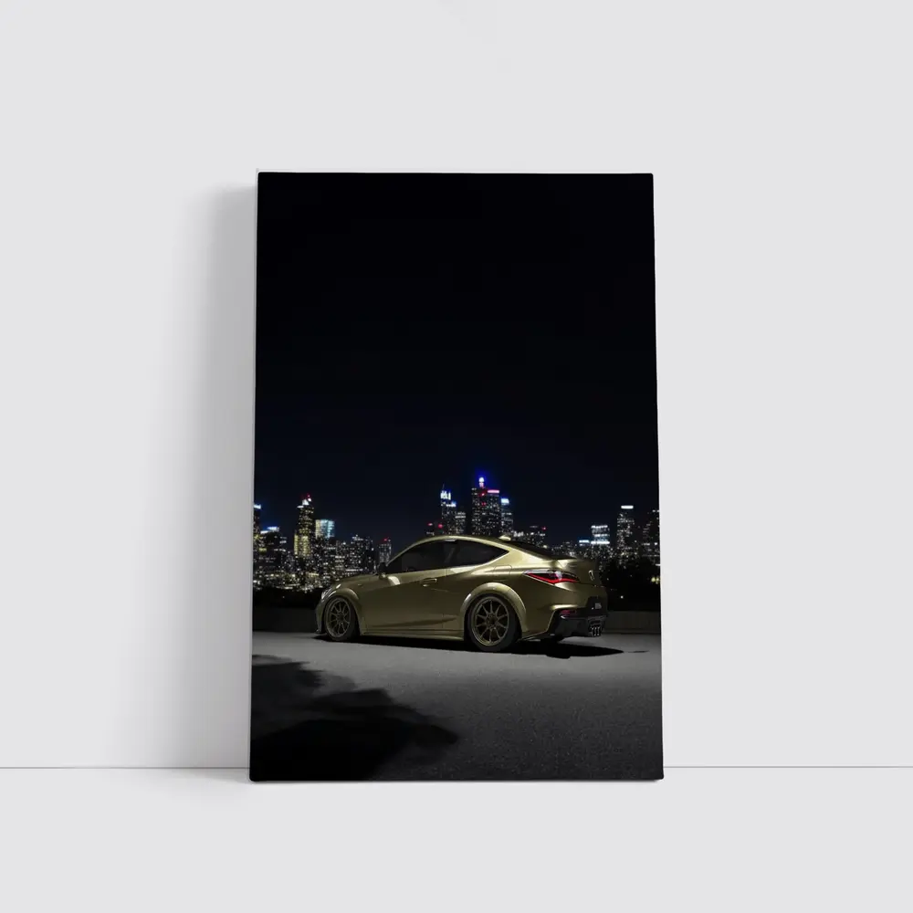 Lexus RC City Night Skyline Gold – Wall Art