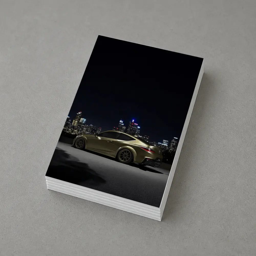 Lexus RC City Night Skyline Gold – Postcards