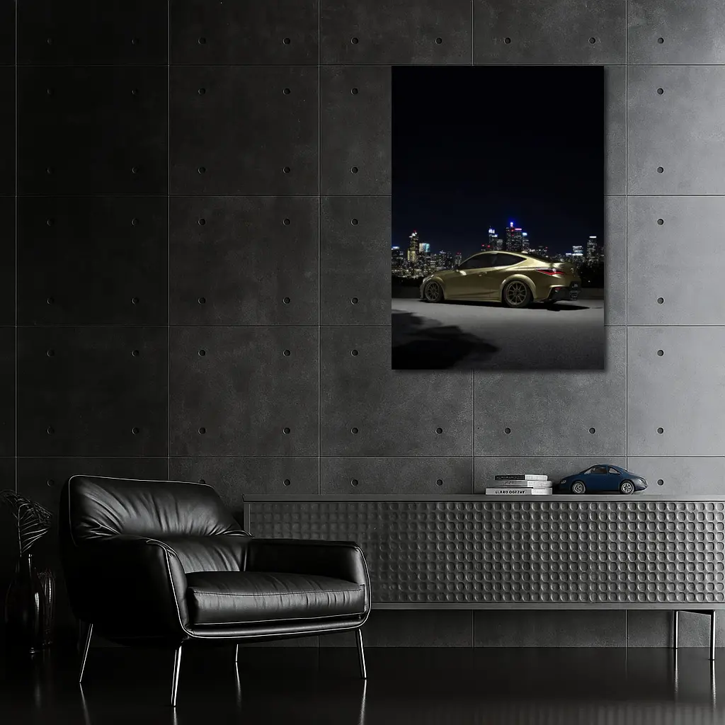 Lexus RC City Night Skyline Gold – Wall Art