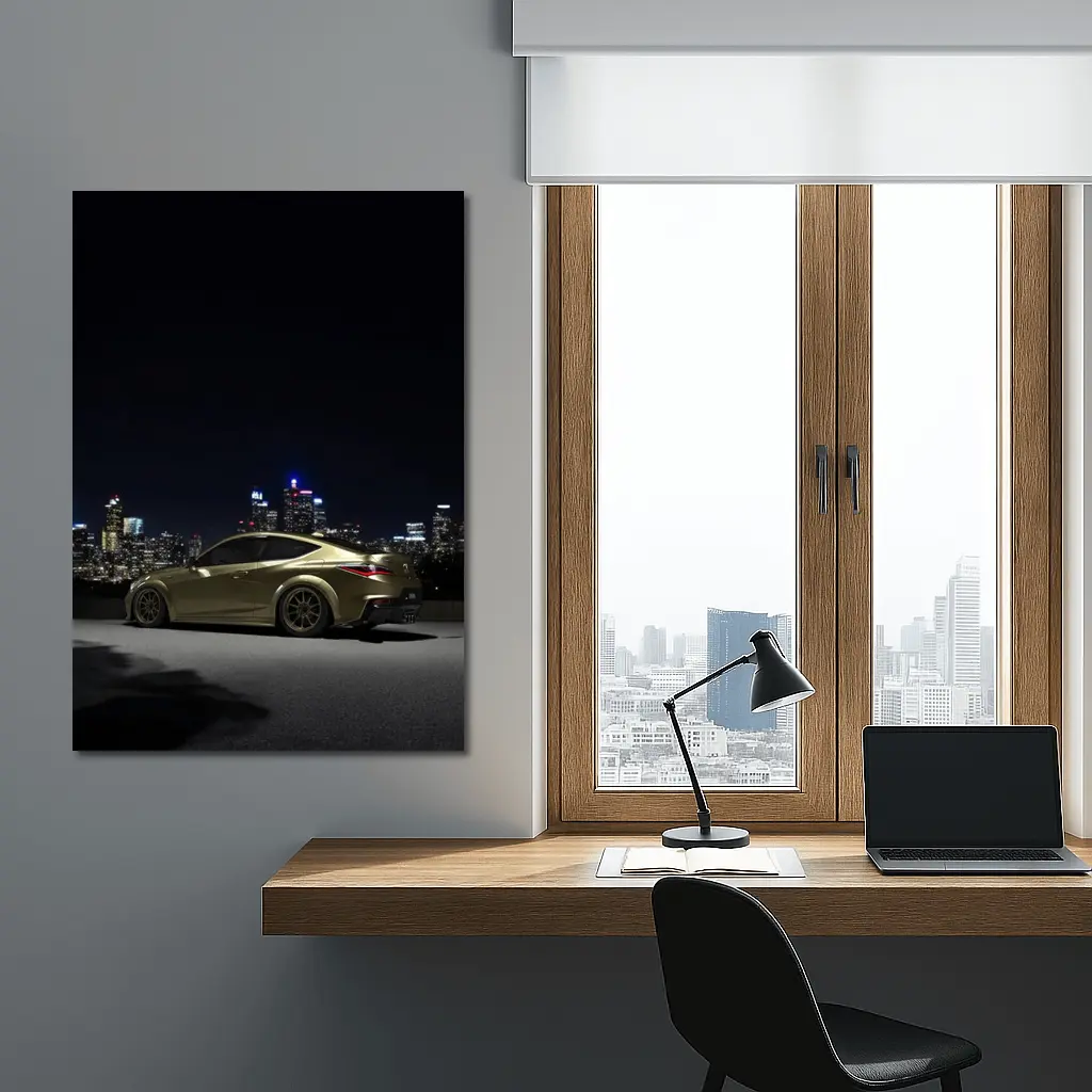 Lexus RC City Night Skyline Gold – Wall Art