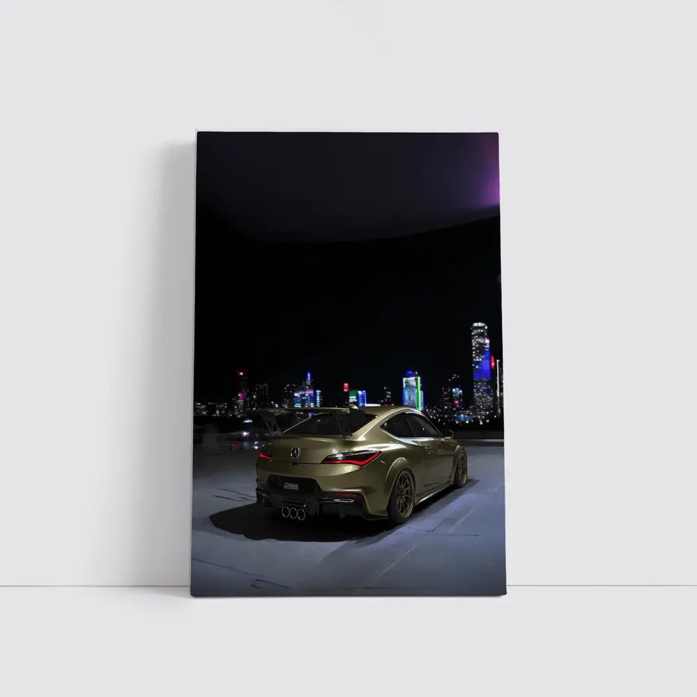 Acura RDX Night City Skyline Gold – Wall Art