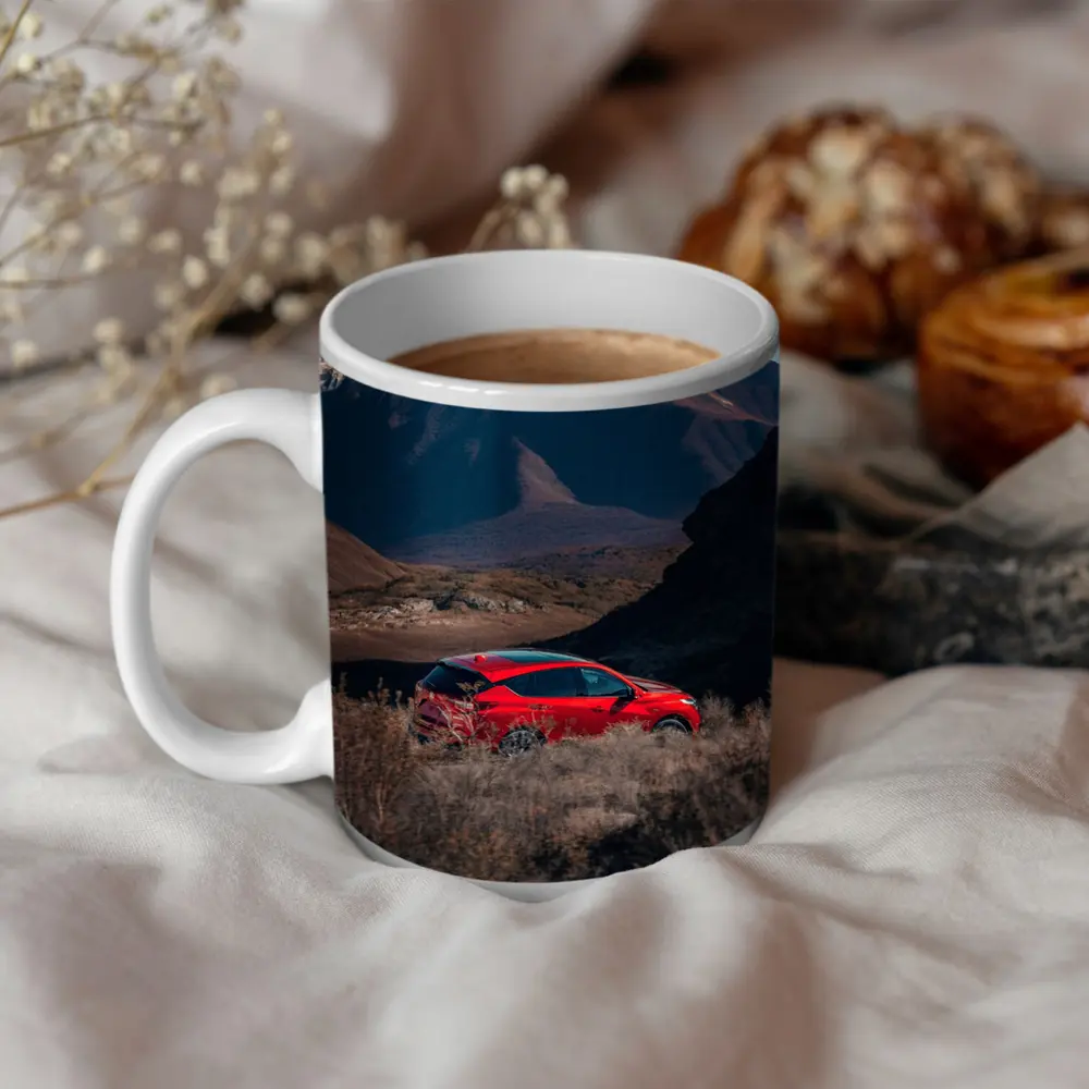 Acura RDX Red SUV Mountain Landscape – Mugs