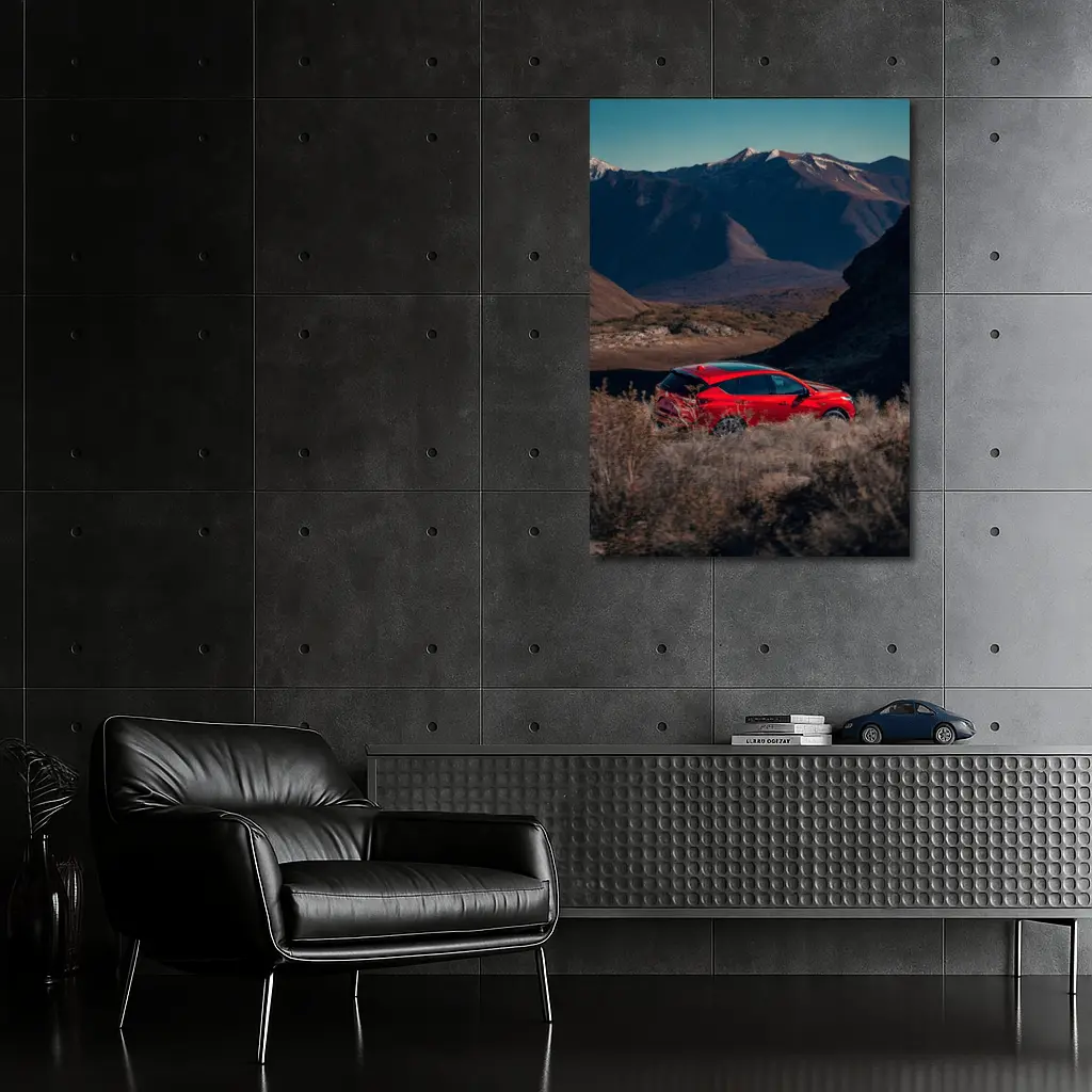 Acura RDX Red SUV Mountain Landscape – Wall Art