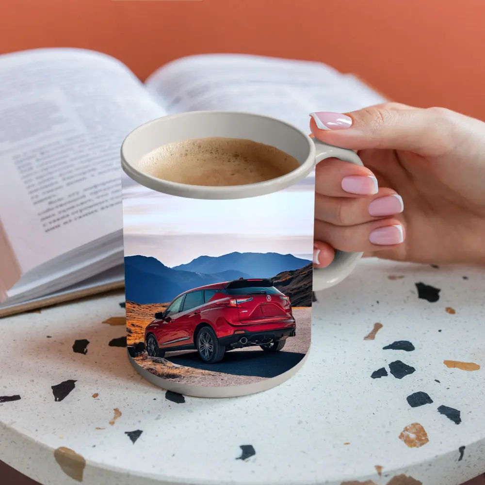 Acura RDX Red SUV Mountain Road – Mugs