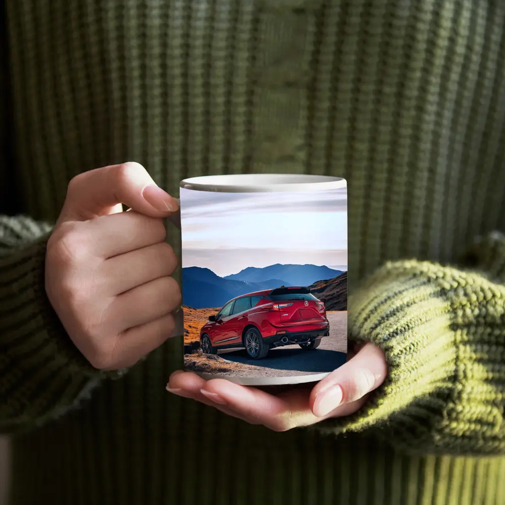 Acura RDX Red SUV Mountain Road – Mugs