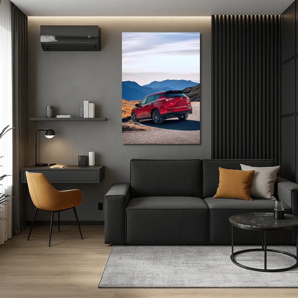 Acura RDX Red SUV Mountain Road – Wall Art