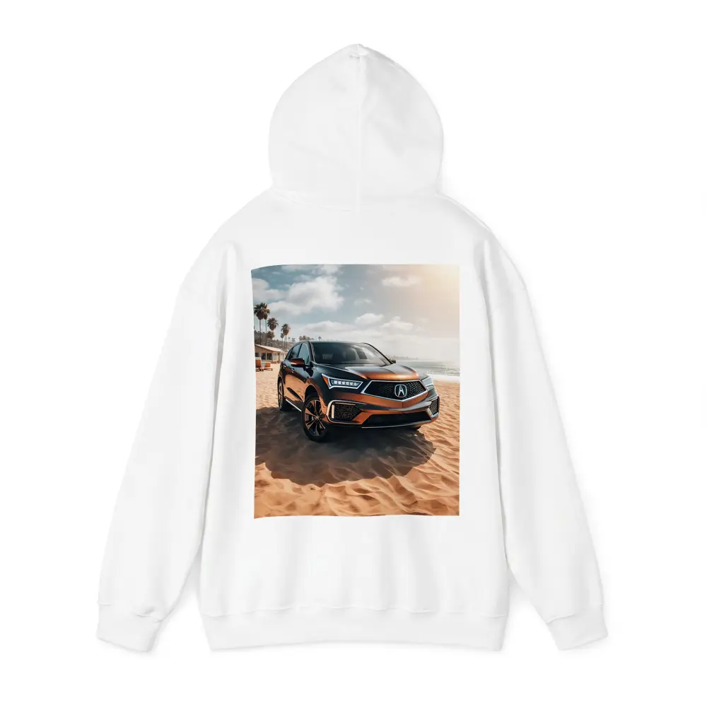 Acura RDX Parked On Sandy Beach – Hoodies