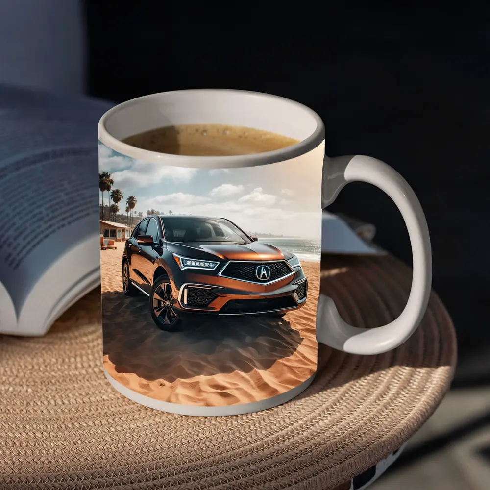 Acura RDX Parked On Sandy Beach – Mugs