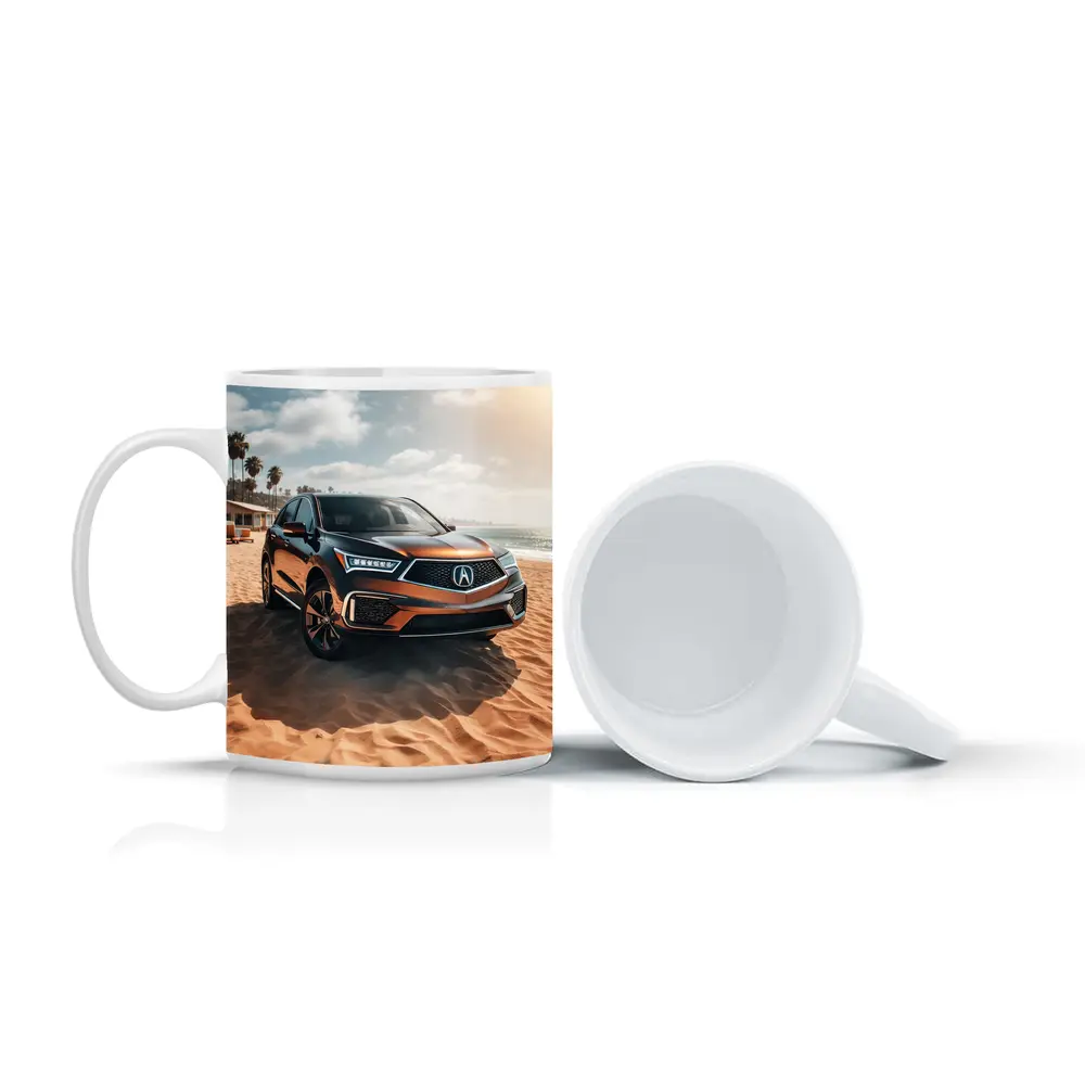 Acura RDX Parked On Sandy Beach – Mugs