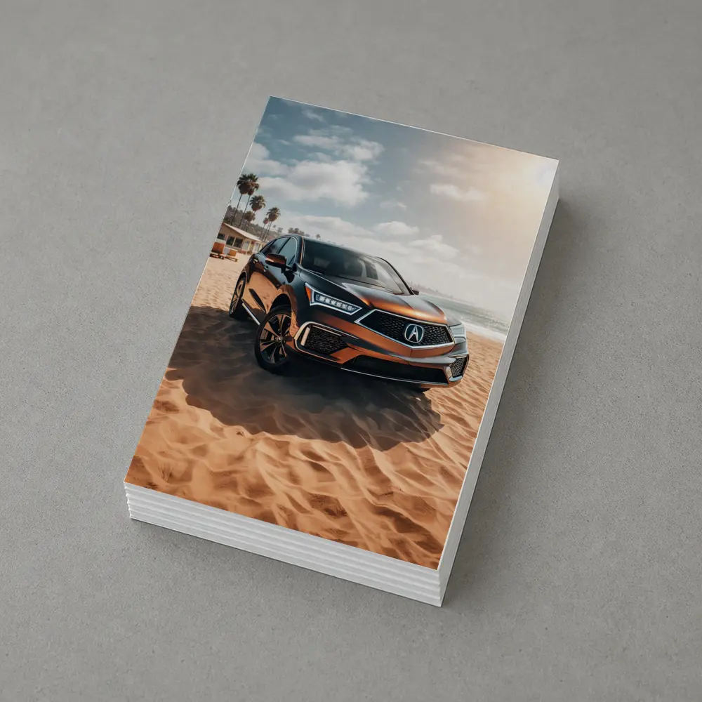 Acura RDX Parked On Sandy Beach – Postcards