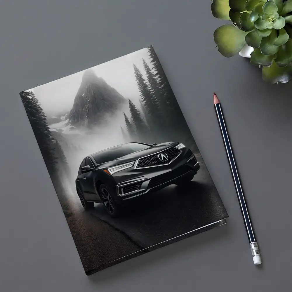 Acura RDX on Foggy Mountain Road – Notebooks