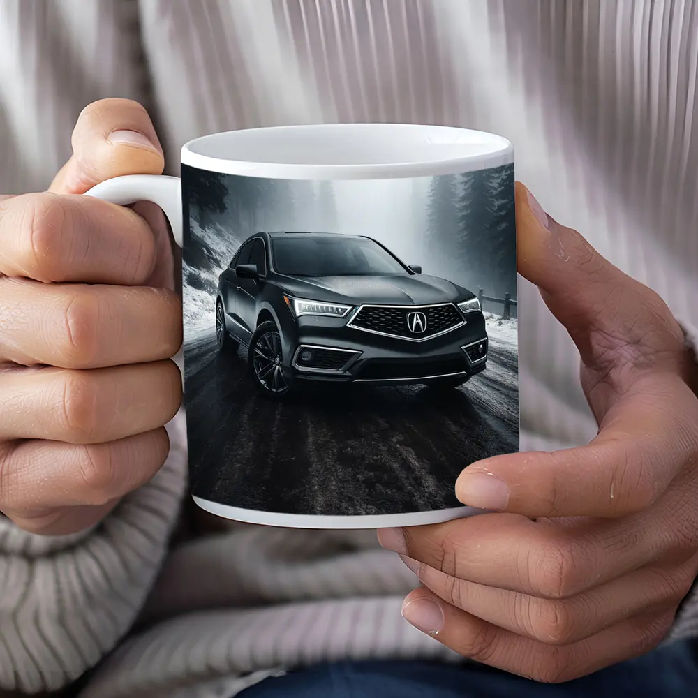 Acura RDX Dark Gray Misty Winter Road – Mugs