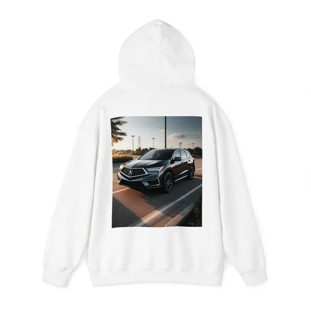 Acura RDX Black SUV Parking Lot Sunset – Hoodies
