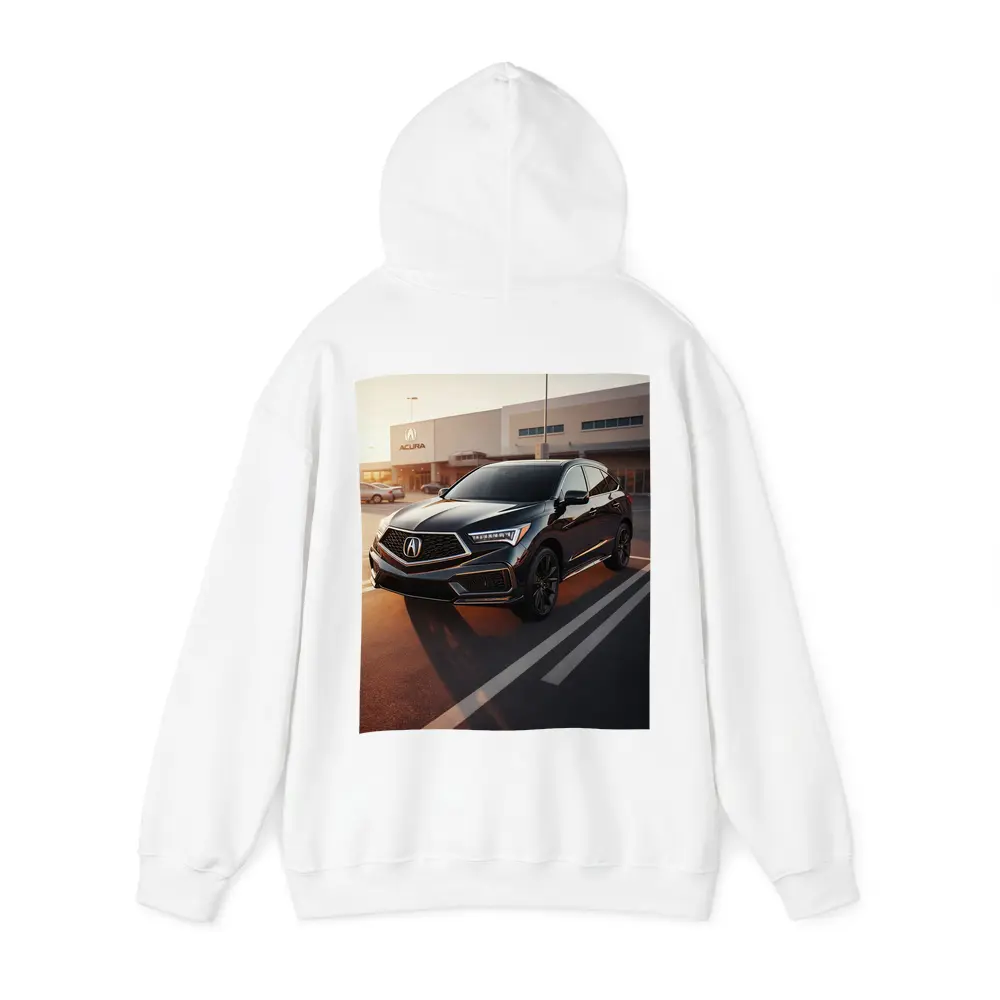 Acura RDX Parked Outside Dealership Sunset – Hoodies
