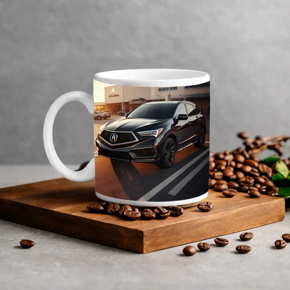 Acura RDX Parked Outside Dealership Sunset – Mugs