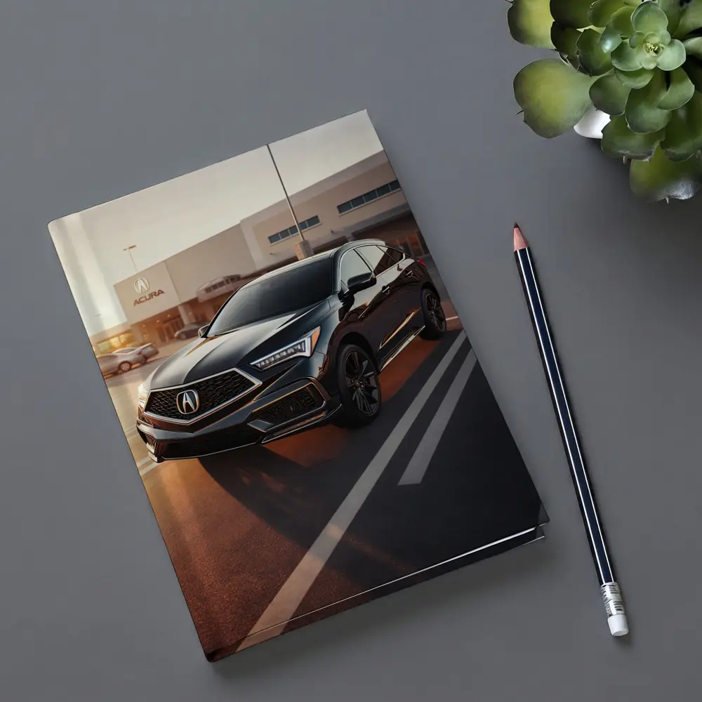 Acura RDX Parked Outside Dealership Sunset – Notebooks