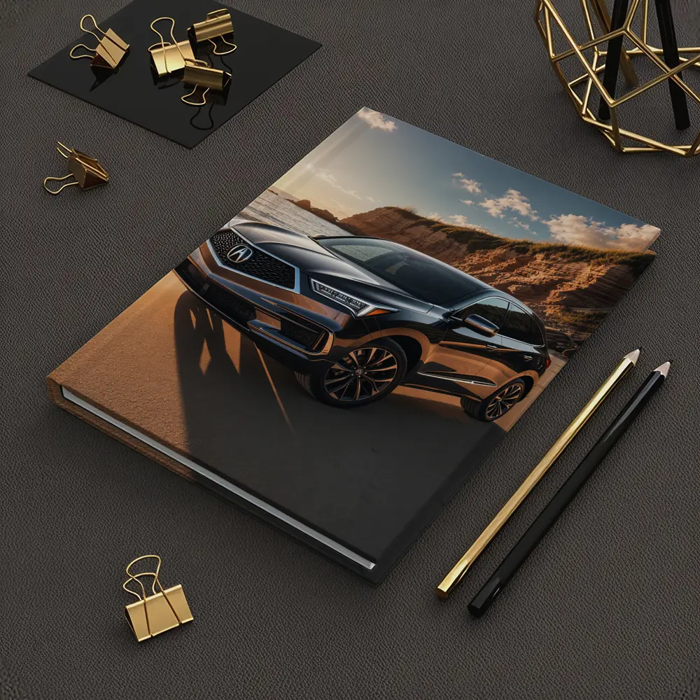 Acura RDX Parked on Sunny Sandy Beach – Notebooks