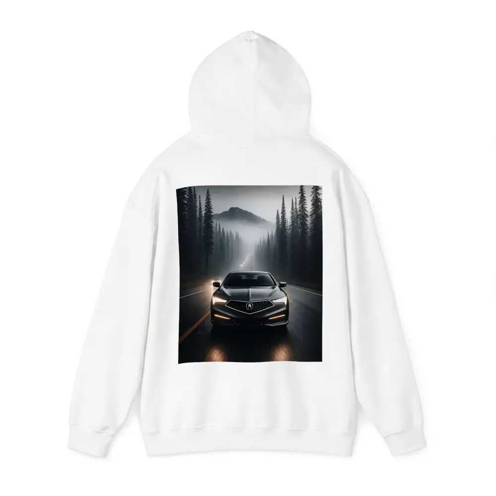Acura TLX Dark Foggy Forest Road Night – Hoodies