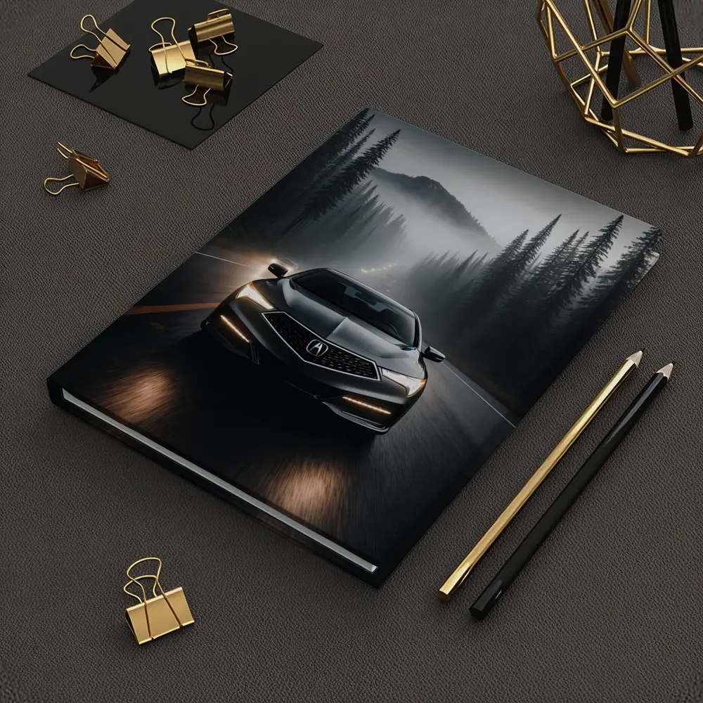 Acura TLX Dark Foggy Forest Road Night – Notebooks