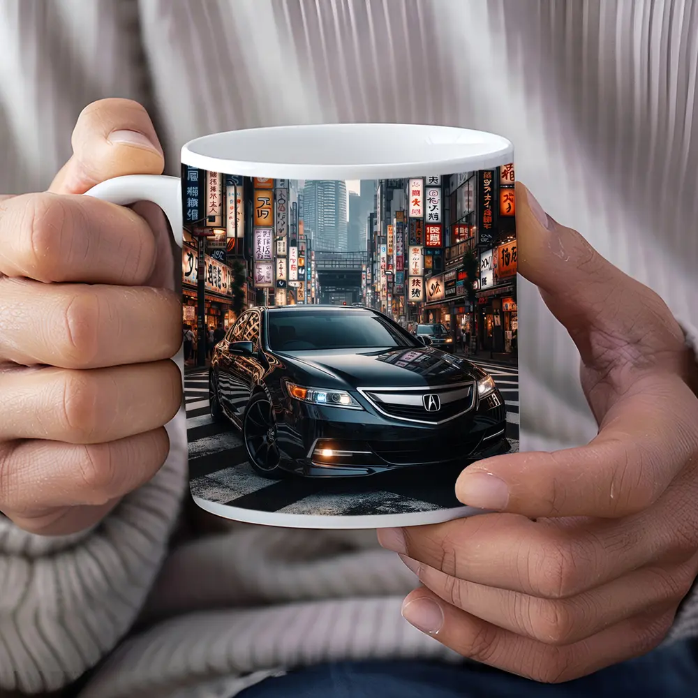 Acura TL Black Car Tokyo City Night – Mugs