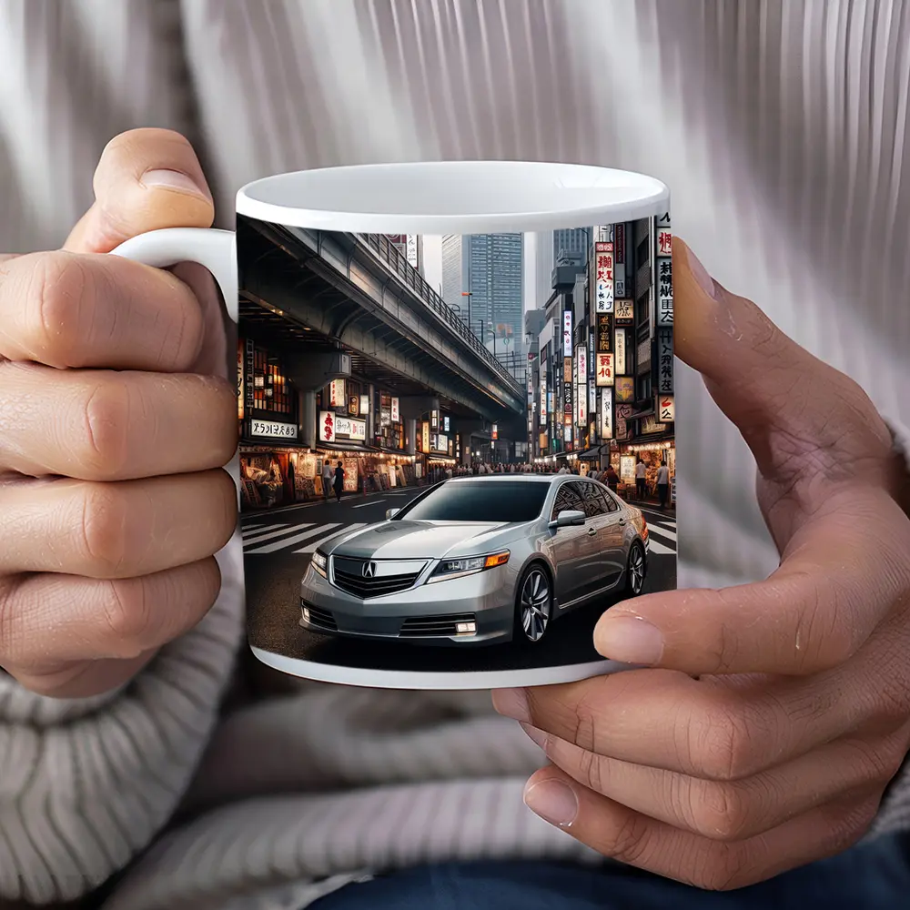 Acura TL Silver Sedan Tokyo City Streets – Mugs