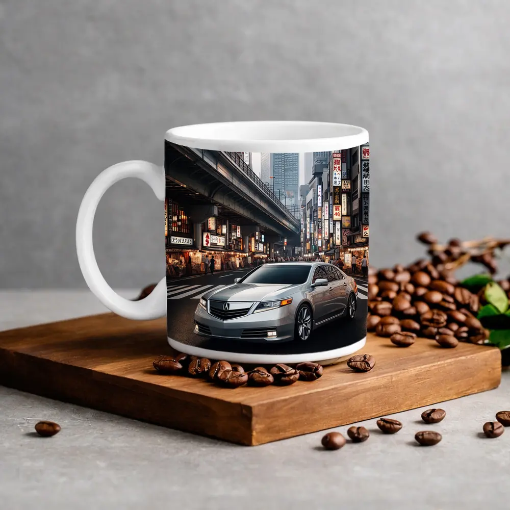 Acura TL Silver Sedan Tokyo City Streets – Mugs