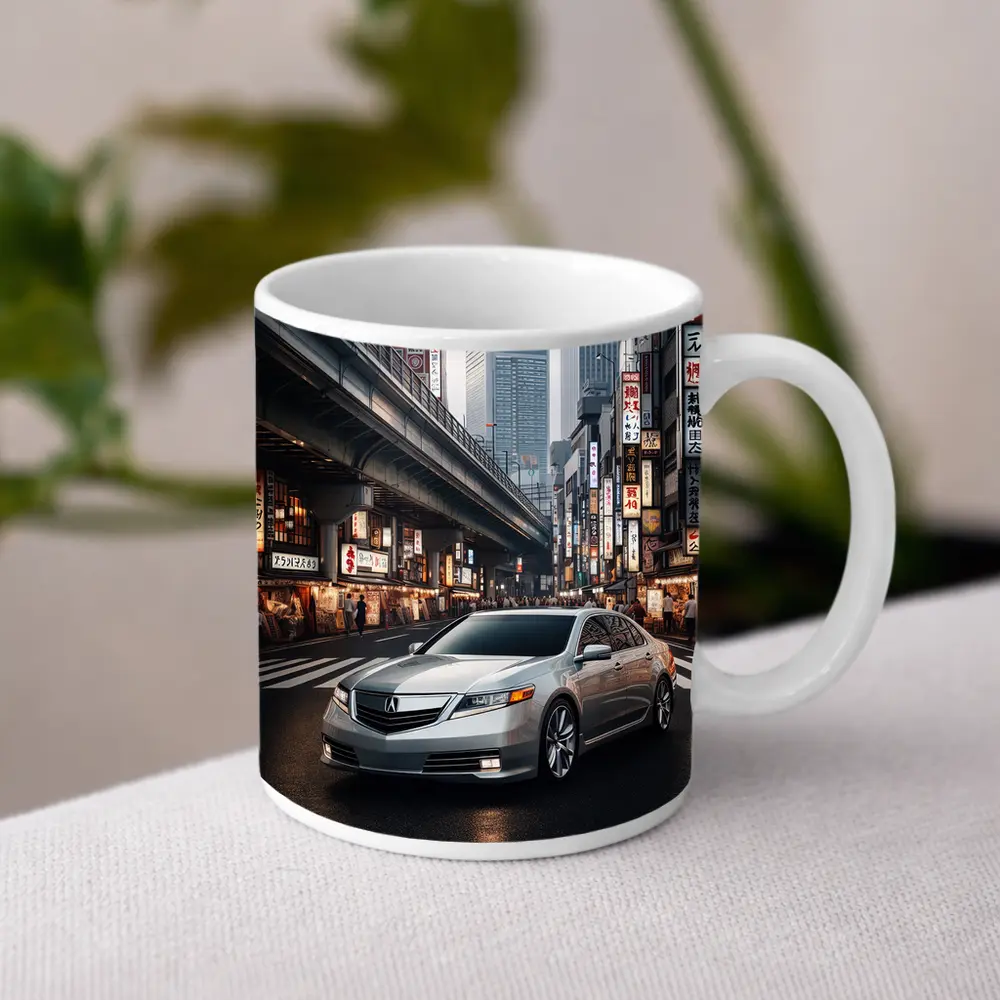 Acura TL Silver Sedan Tokyo City Streets – Mugs