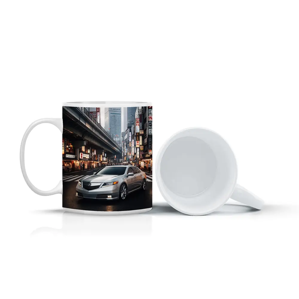 Acura TL Silver Sedan Tokyo City Streets – Mugs