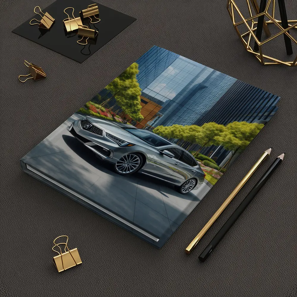 Acura RLX Silver Sedan Urban Glass Buildings – Notebooks