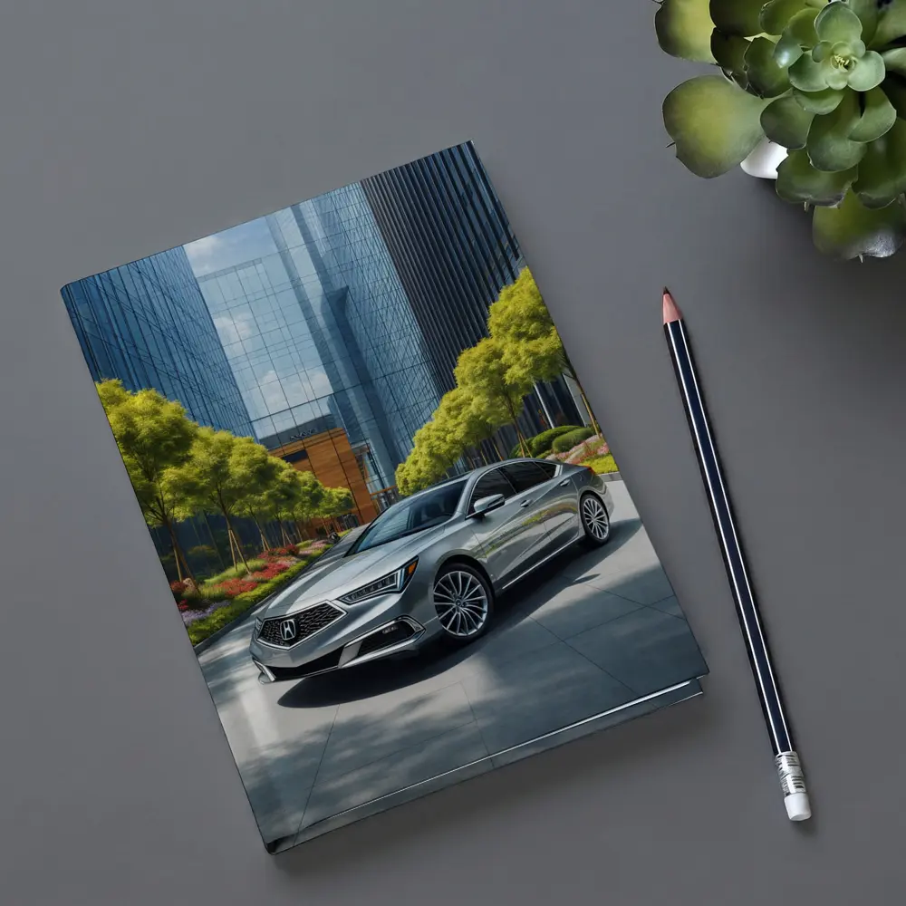 Acura RLX Silver Sedan Urban Glass Buildings – Notebooks
