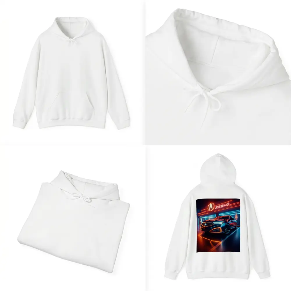 Acura RLX Neon Lit Night Garage – Hoodies