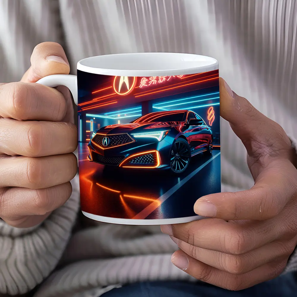 Acura RLX Neon Lit Night Garage – Mugs