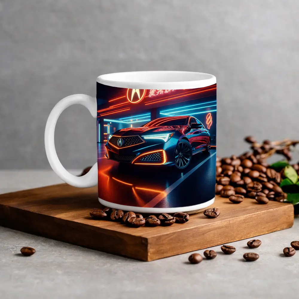 Acura RLX Neon Lit Night Garage – Mugs