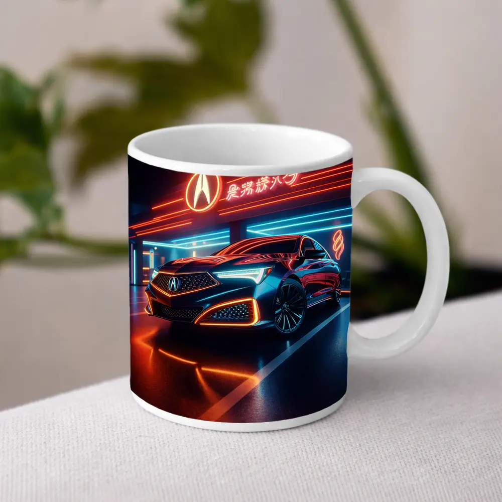 Acura RLX Neon Lit Night Garage – Mugs