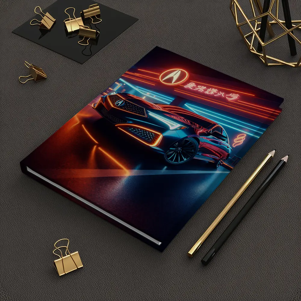 Acura RLX Neon Lit Night Garage – Notebooks