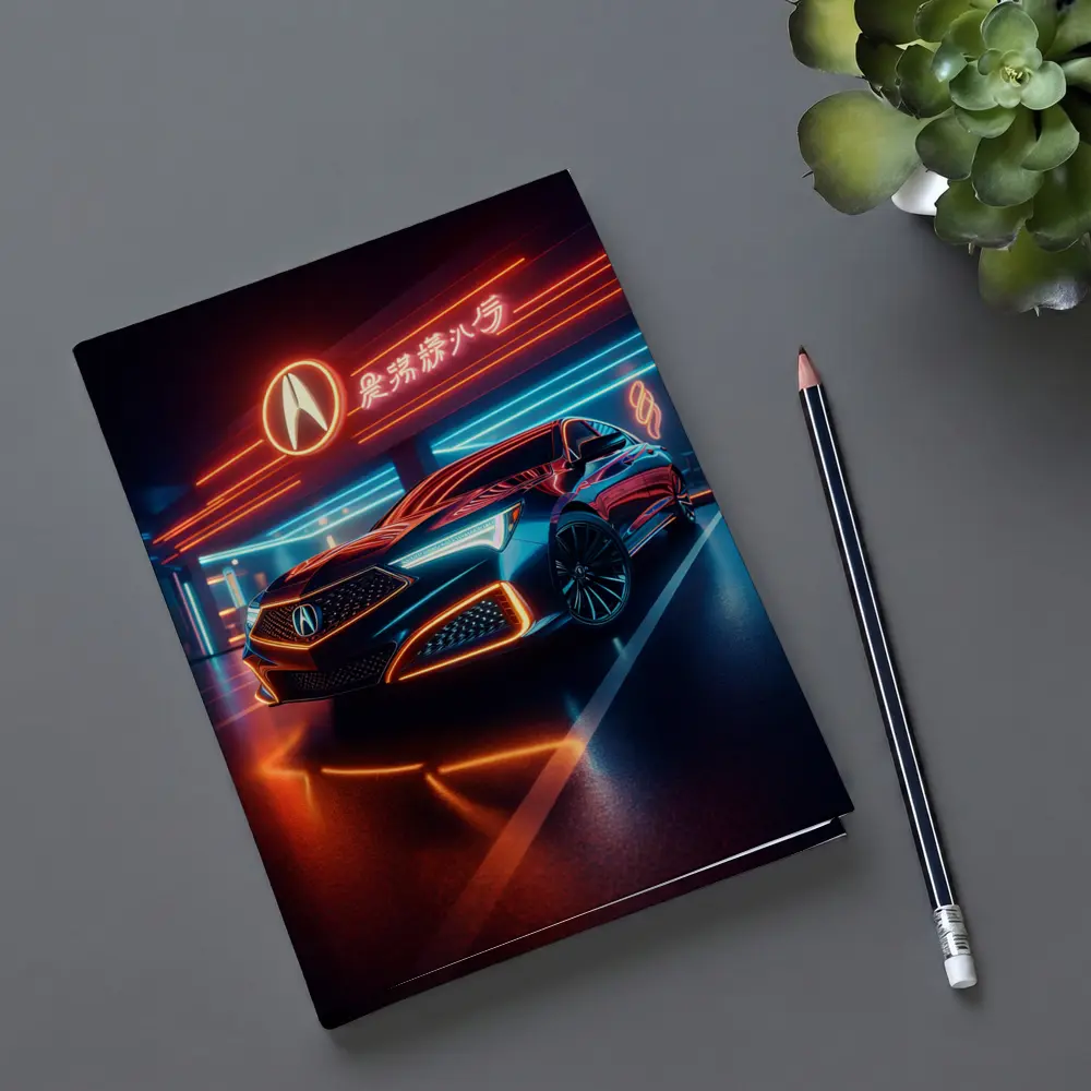 Acura RLX Neon Lit Night Garage – Notebooks