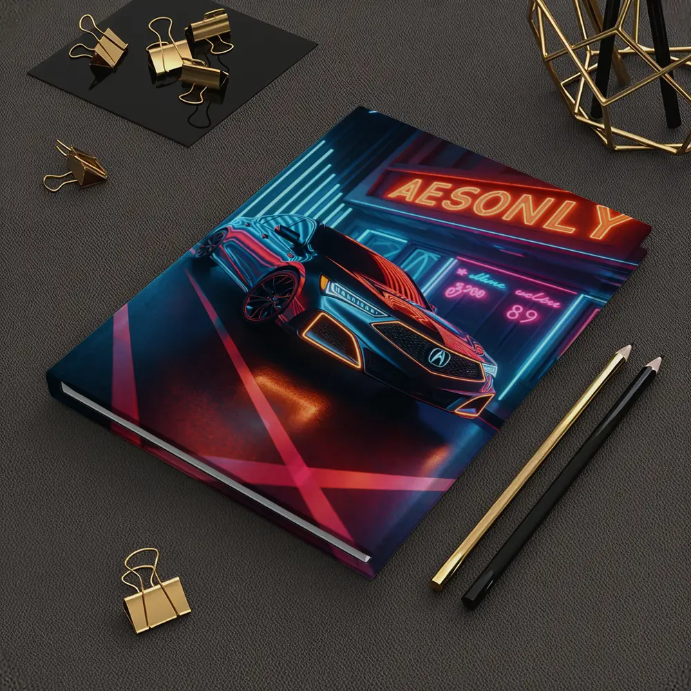 Acura RLX Neon Lit Night Scene – Notebooks