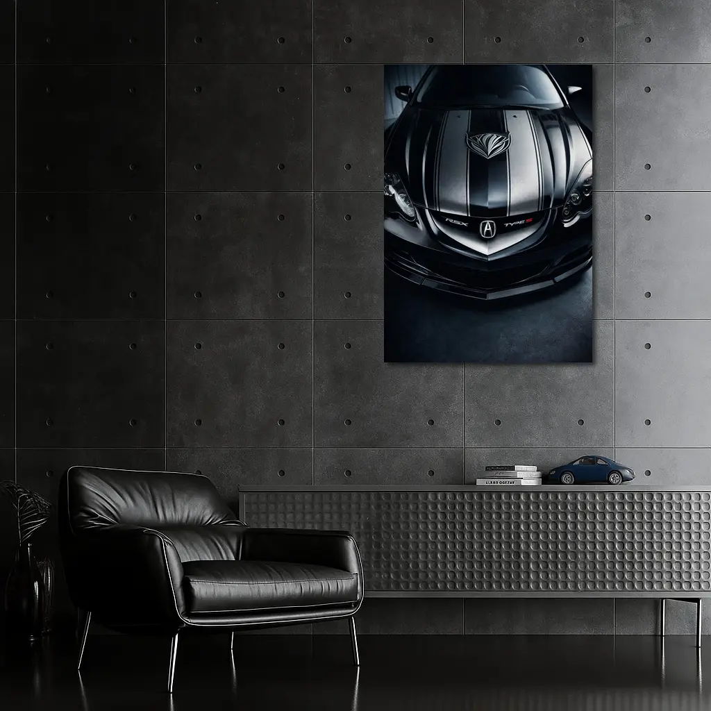 Acura RSX Type S Dark Hood Close Up – Wall Art