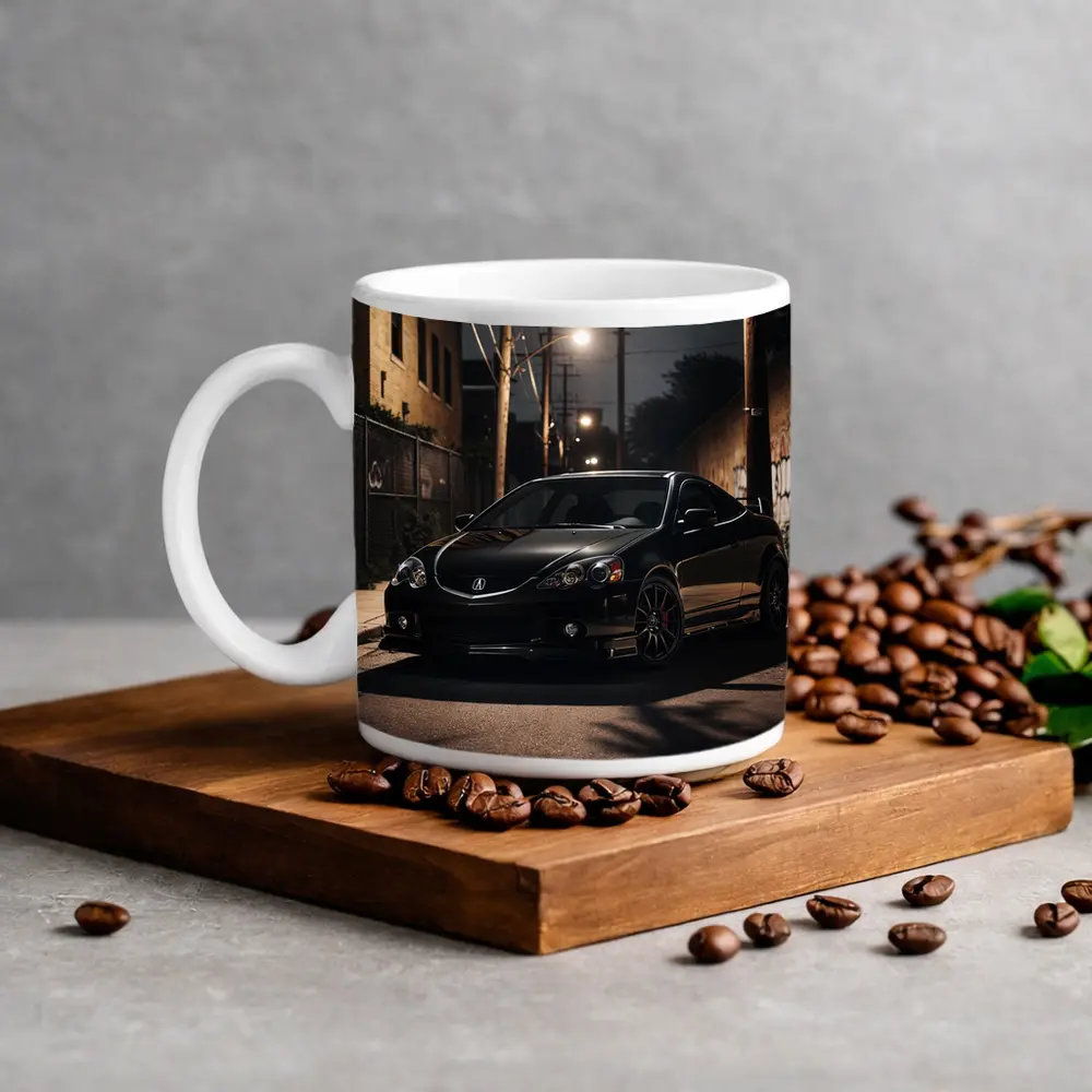 Acura RSX Black Night Urban Alley Shot – Mugs