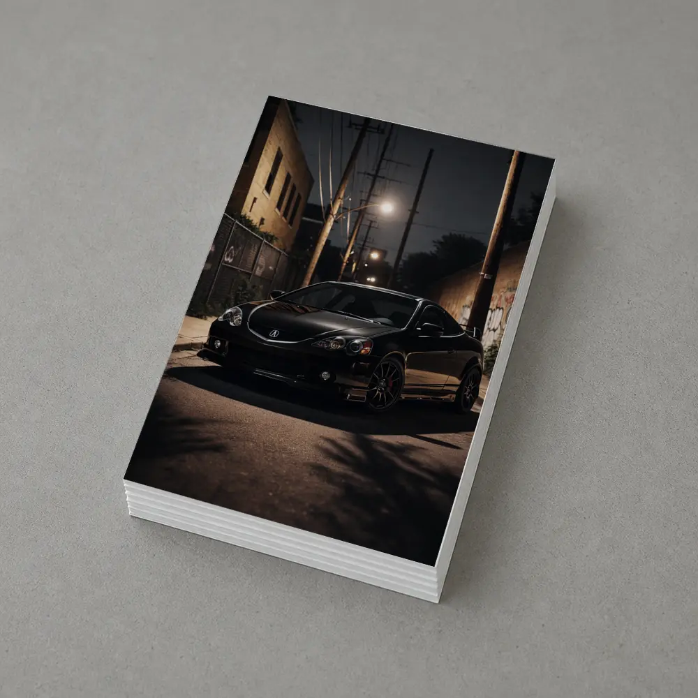 Acura RSX Black Night Urban Alley Shot – Postcards