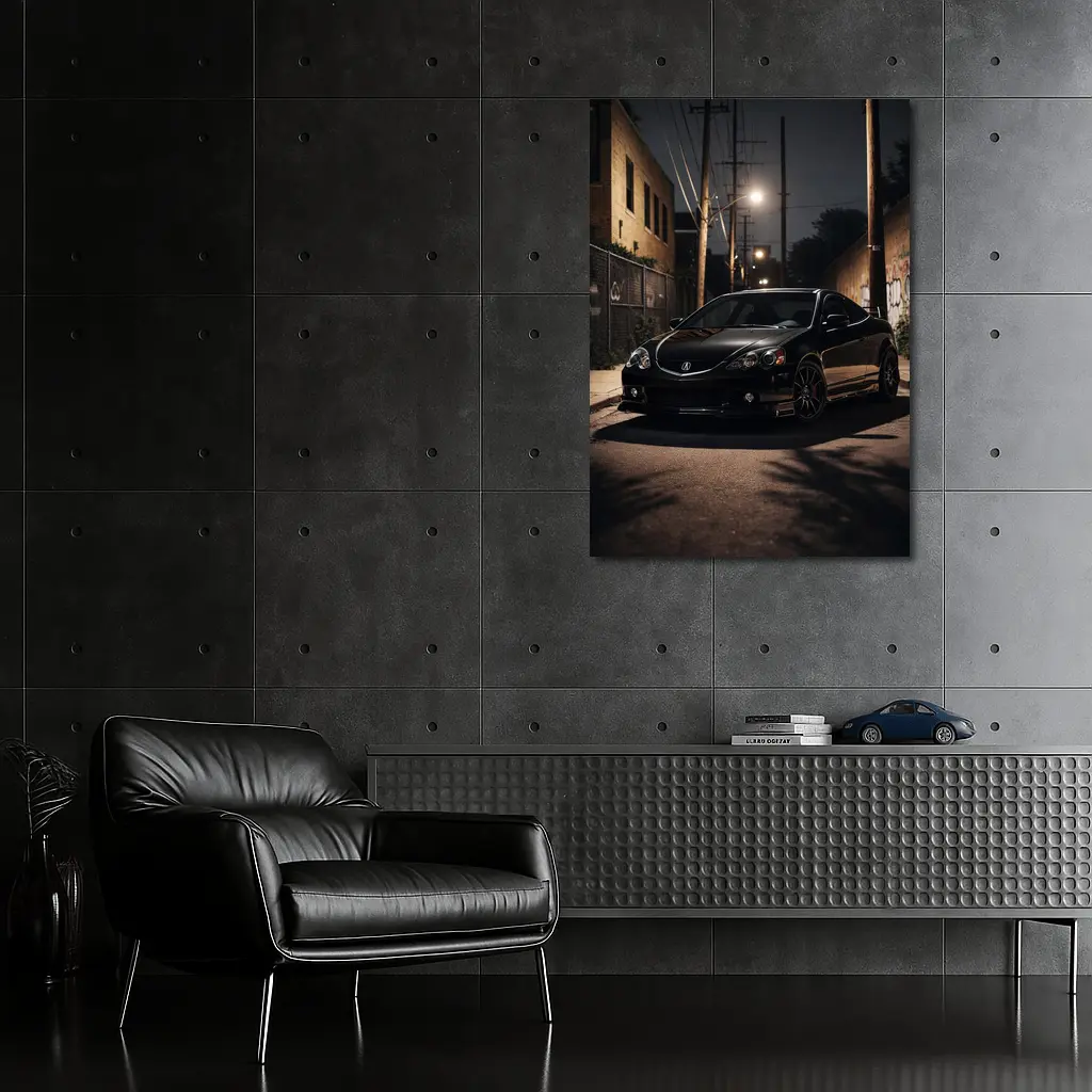 Acura RSX Black Night Urban Alley Shot – Wall Art