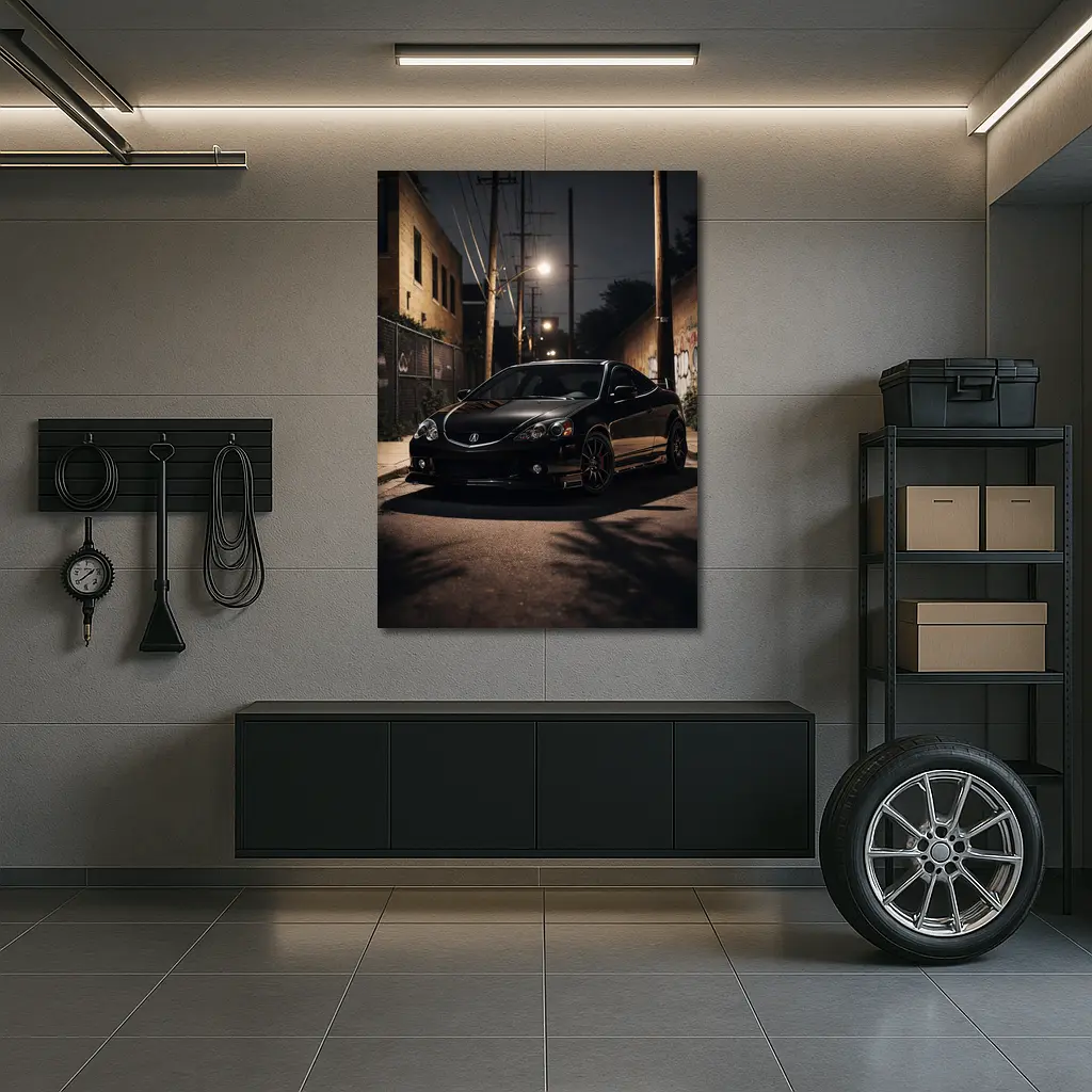 Acura RSX Black Night Urban Alley Shot – Wall Art