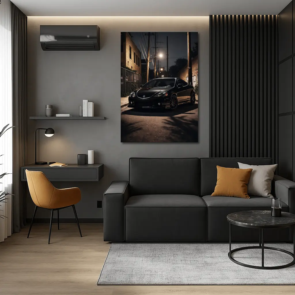 Acura RSX Black Night Urban Alley Shot – Wall Art